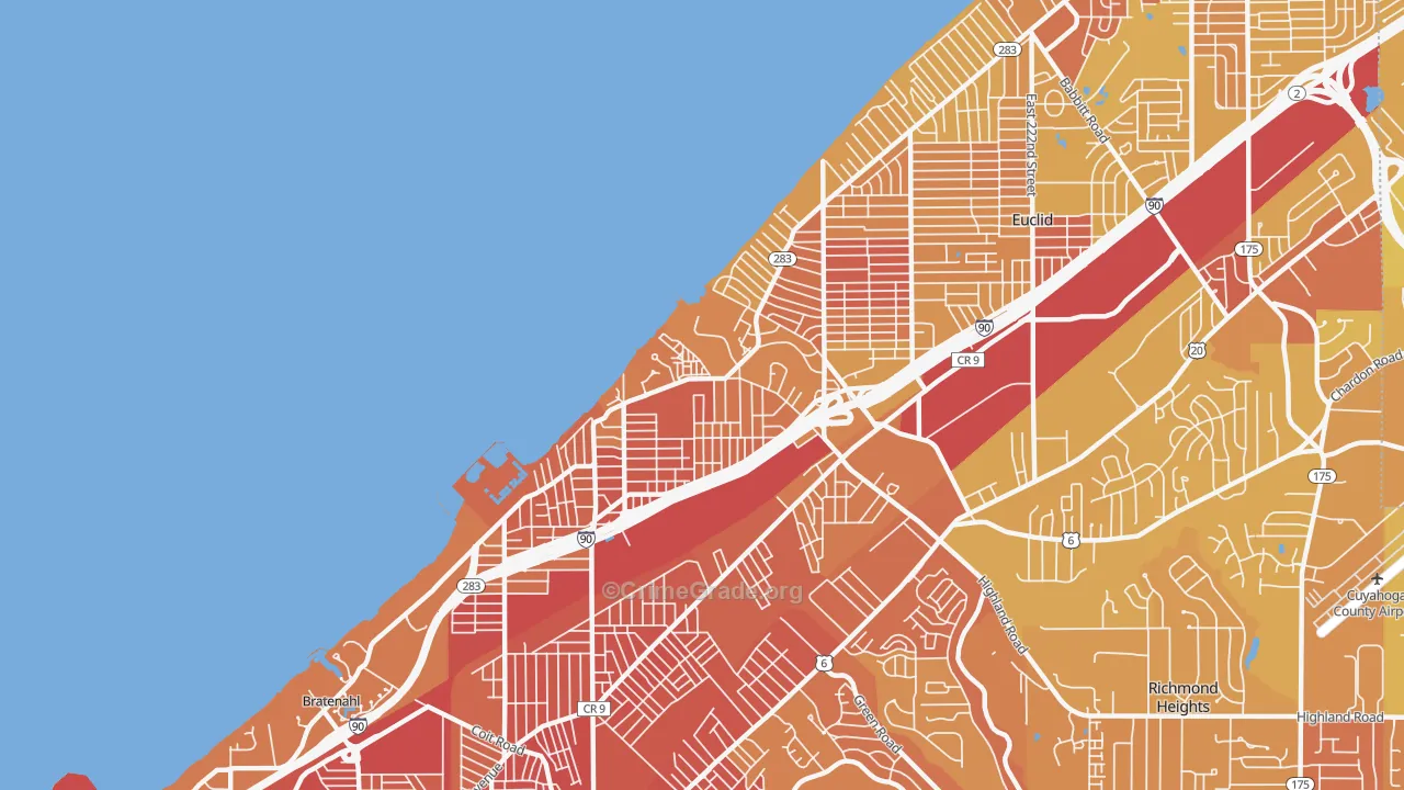 North Collinwood, Cleveland, OH Map of Drug-Related Crime Rates