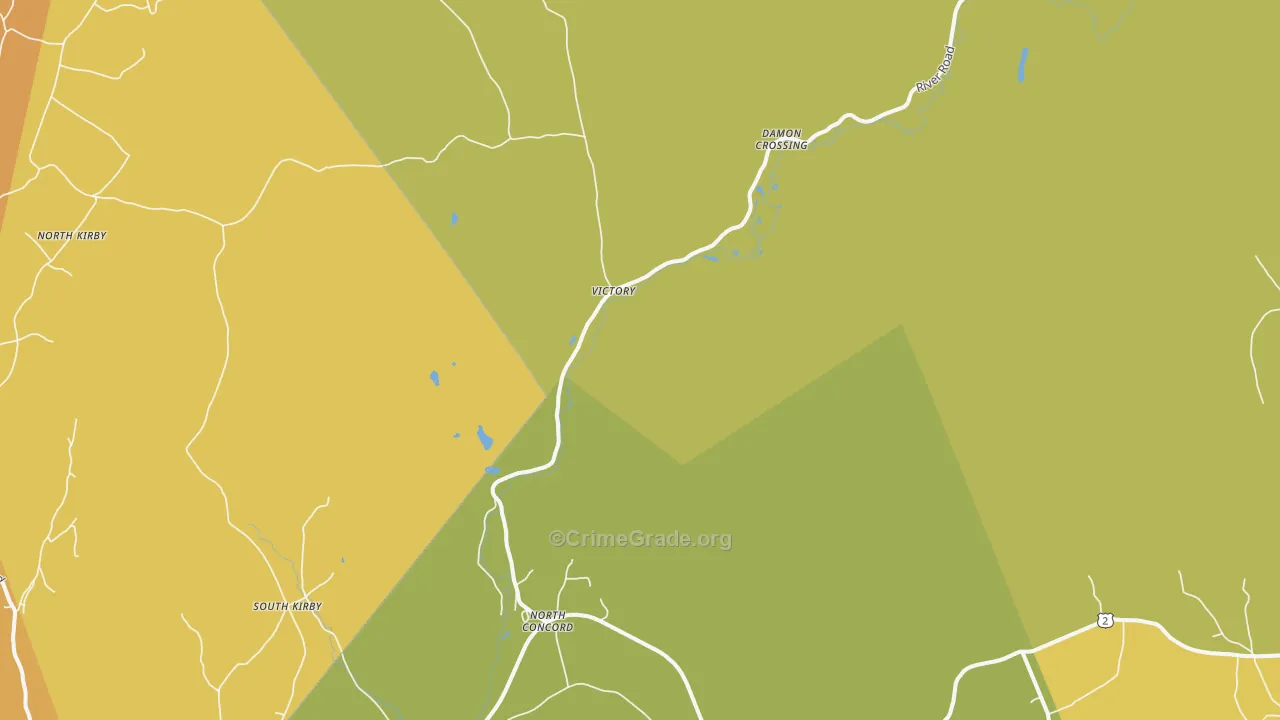 North Concord, VT Map of Drug-Related Crime Rates