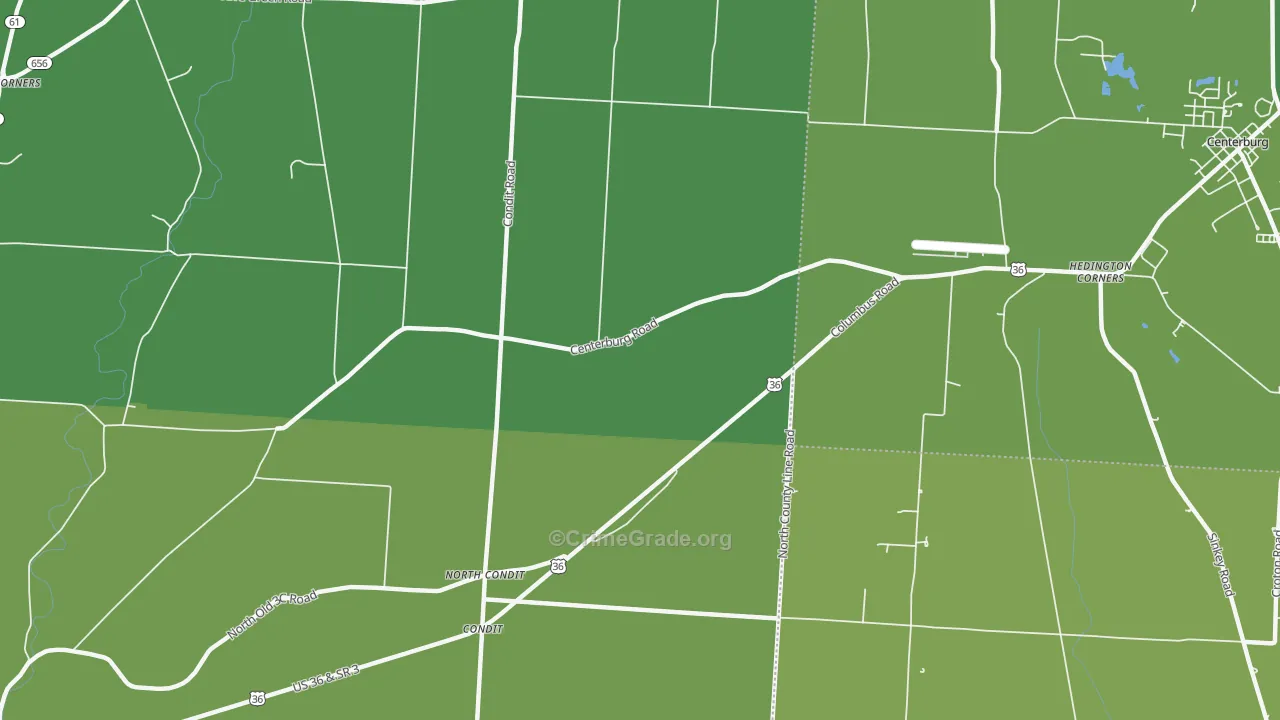 North Condit, OH Map of Drug-Related Crime Rates