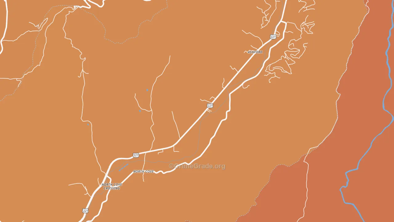 North Cove, NC Map of Drug-Related Crime Rates