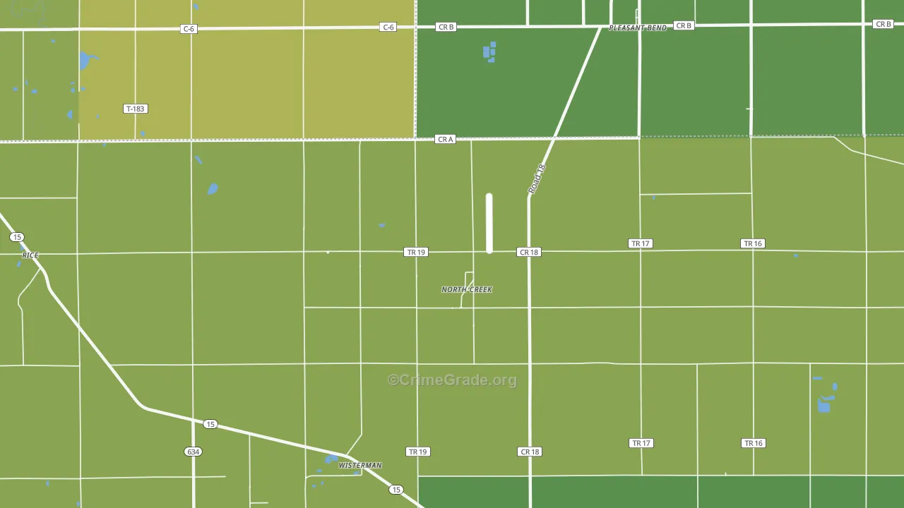 North Creek, OH Map of Drug-Related Crime Rates