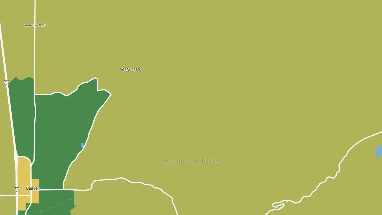 North Creek, UT Map of Drug-Related Crime Rates