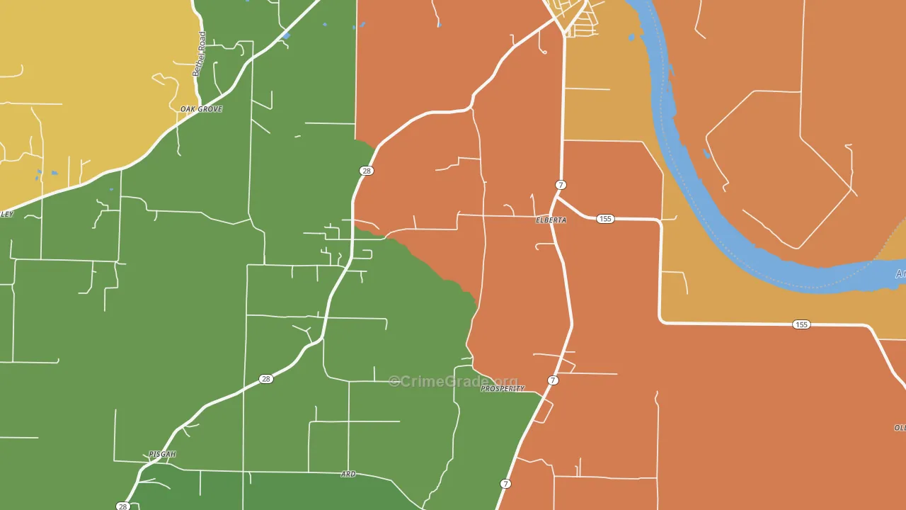 North Dardanelle, AR Map of Drug-Related Crime Rates