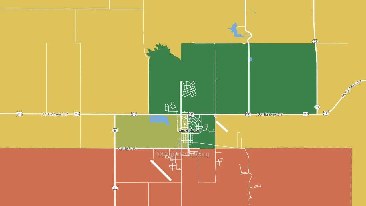 North Eagle Butte, SD Map of Drug-Related Crime Rates