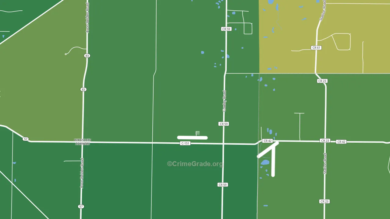 North Eaton, OH Map of Drug-Related Crime Rates