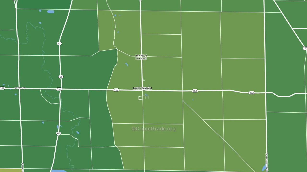 North Fairfield, OH Map of Drug-Related Crime Rates