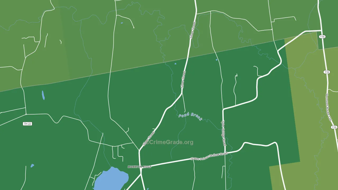 North Ferrisburg, VT Map of Drug-Related Crime Rates