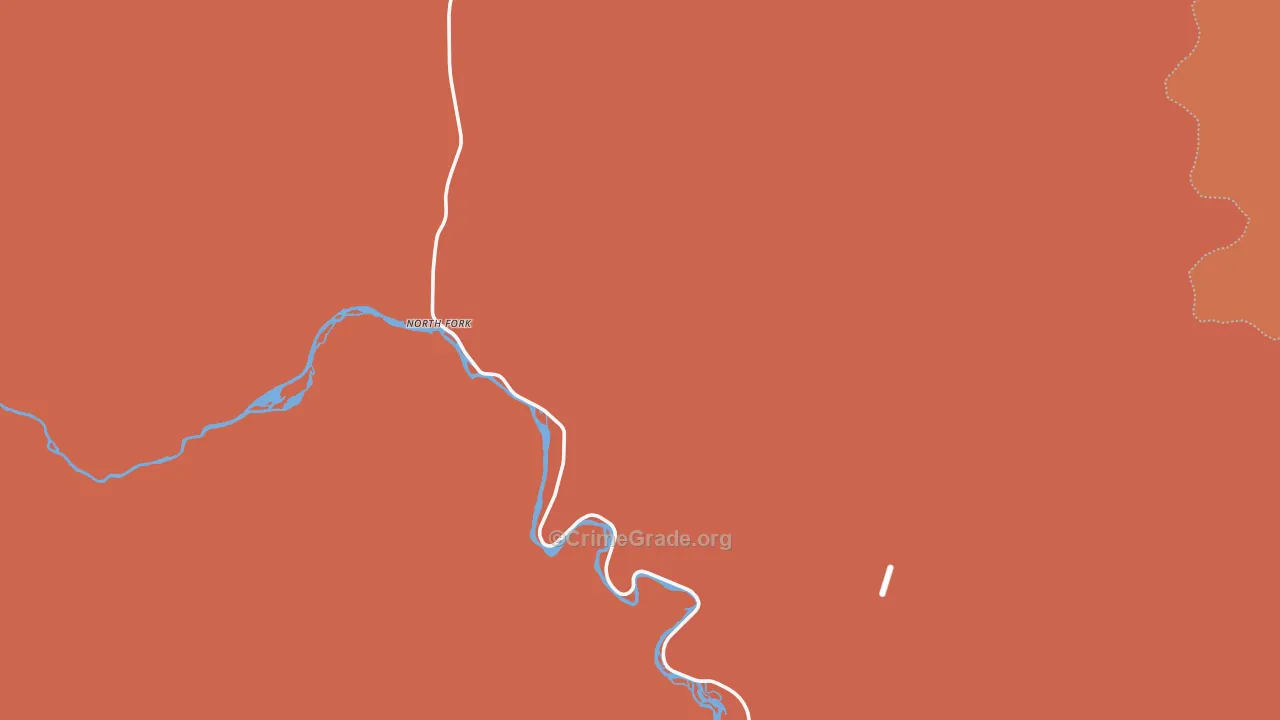 North Fork, ID Map of Drug-Related Crime Rates