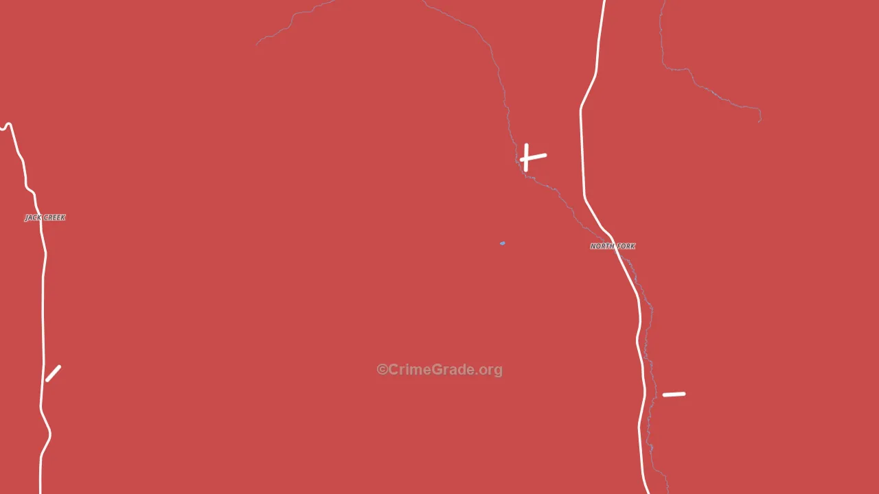 North Fork, NV Map of Drug-Related Crime Rates
