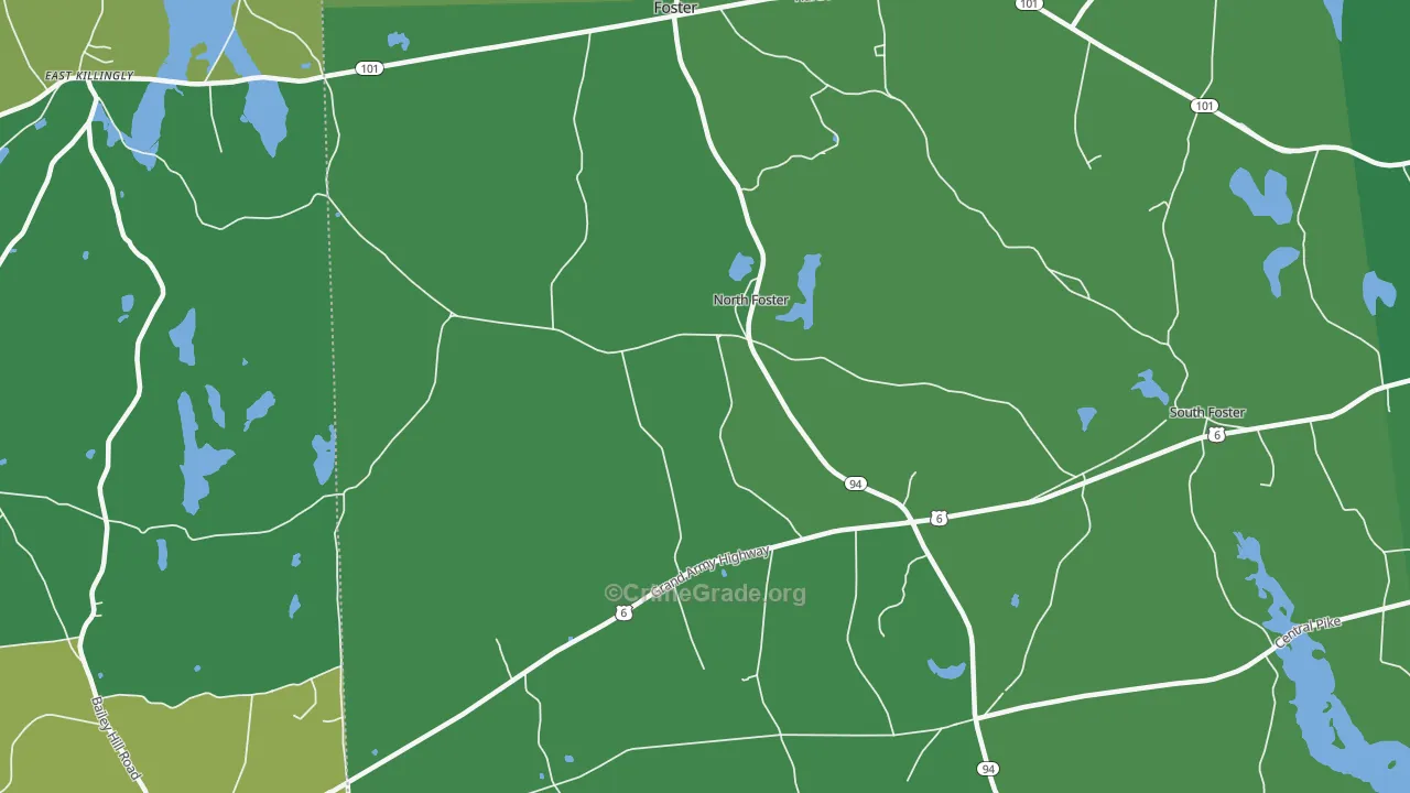 North Foster, RI Map of Drug-Related Crime Rates