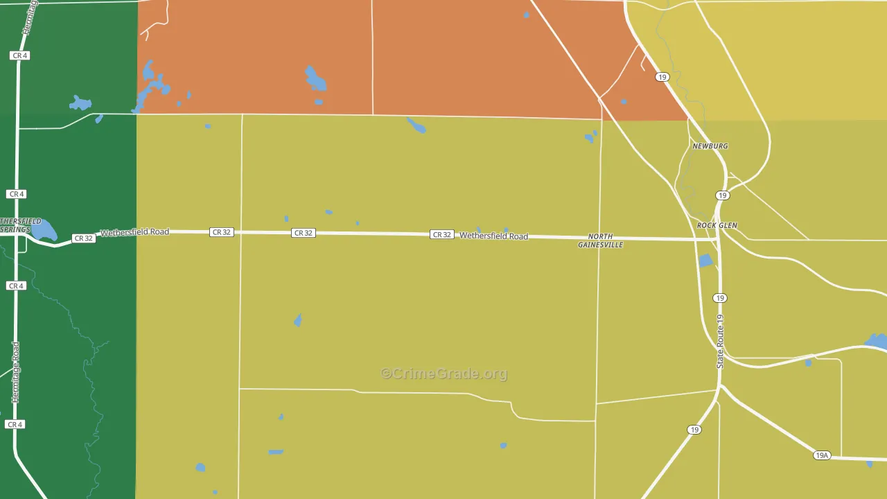 North Gainesville, NY Map of Drug-Related Crime Rates