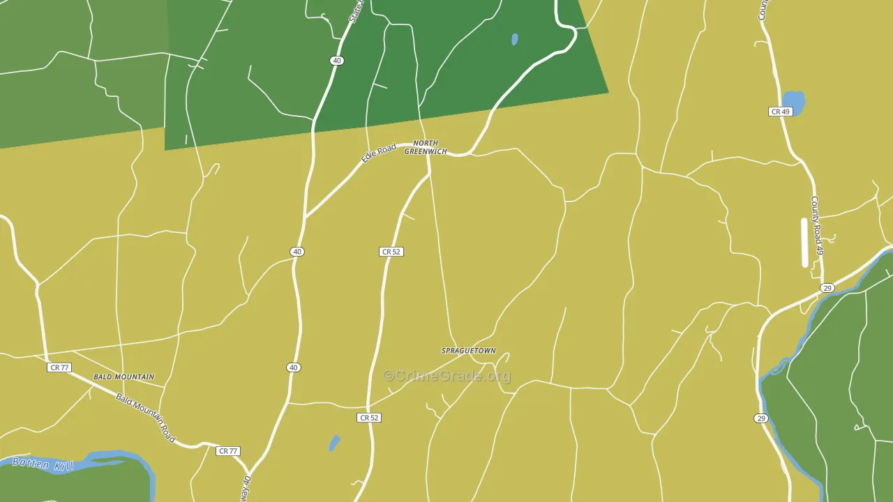 North Greenwich, NY Map of Drug-Related Crime Rates