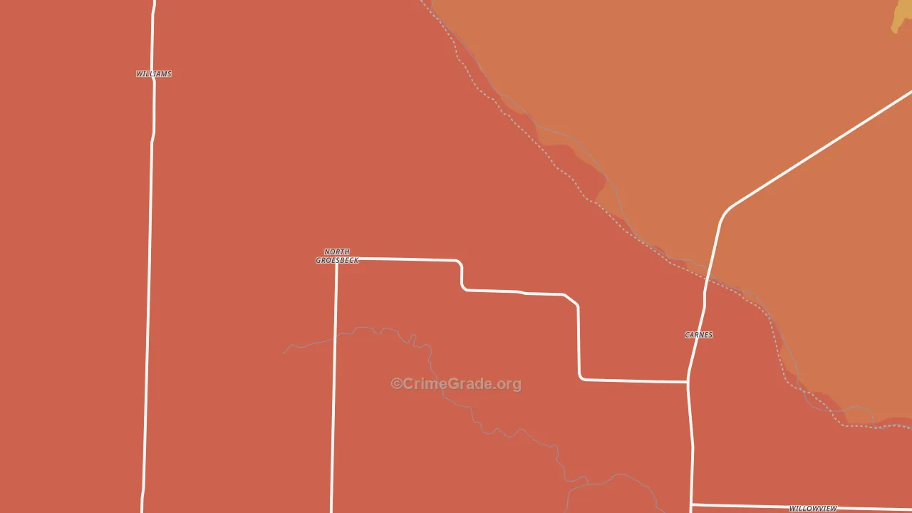 North Groesbeck, TX Map of Drug-Related Crime Rates