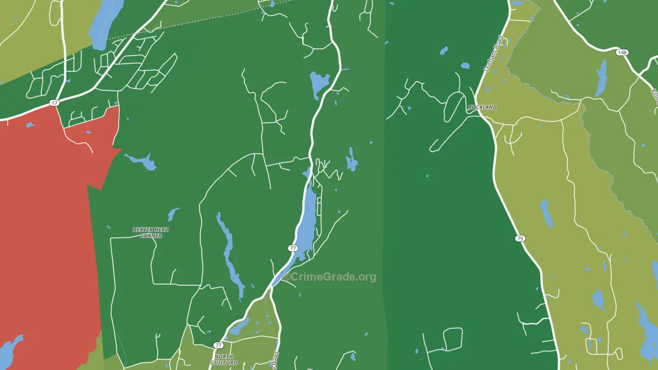 North Guilford, CT Map of Drug-Related Crime Rates