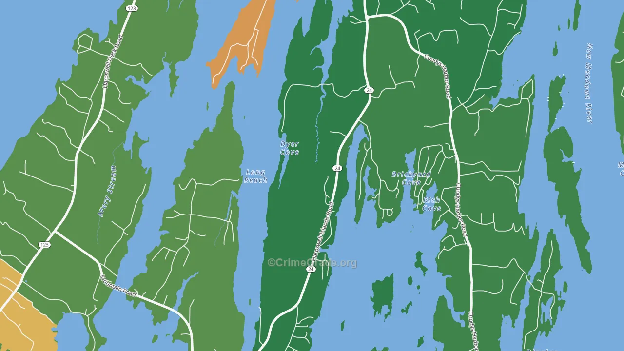North Harpswell, ME Map of Drug-Related Crime Rates
