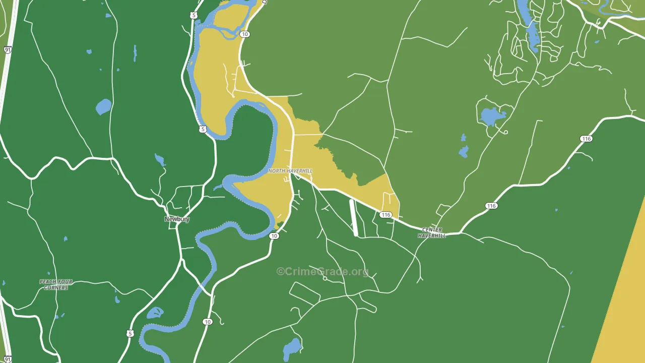 North Haverhill, NH Map of Drug-Related Crime Rates