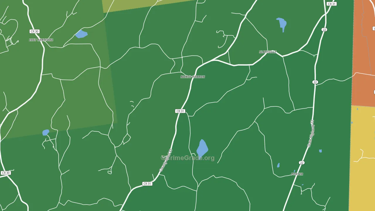 North Hebron, NY Map of Drug-Related Crime Rates