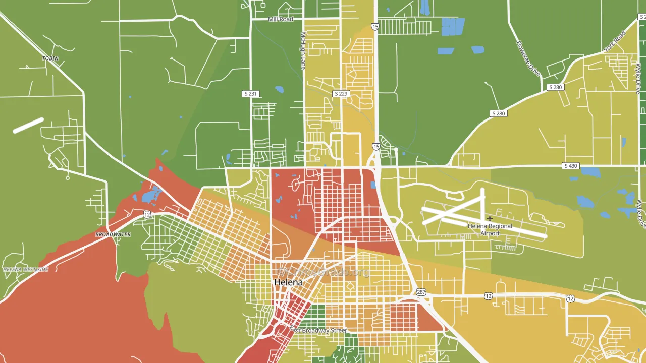 North, Helena, MT Map of Drug-Related Crime Rates