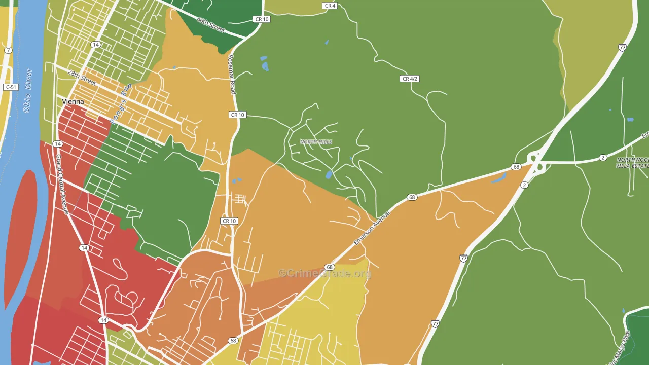 North Hills, WV Map of Drug-Related Crime Rates