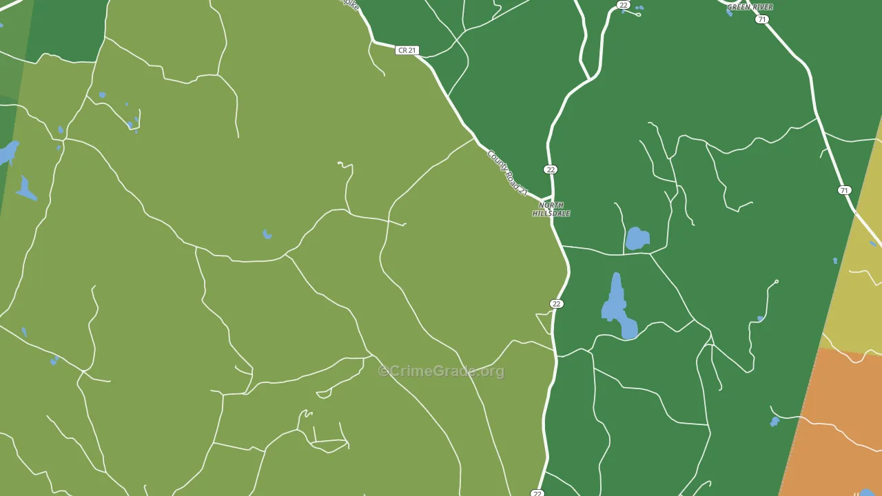 North Hillsdale, NY Map of Drug-Related Crime Rates