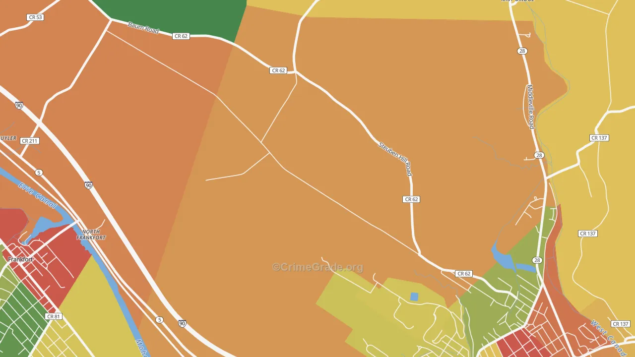 North Ilion, NY Map of Drug-Related Crime Rates