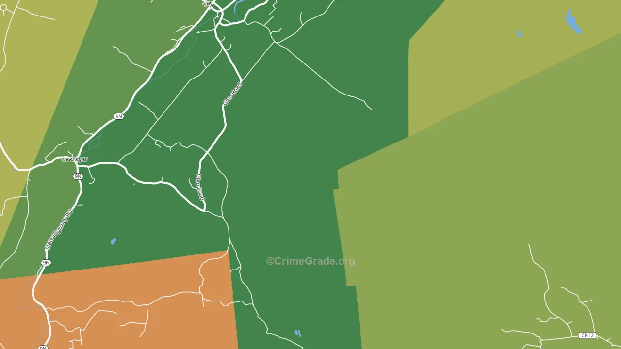North Jay, NY Map of Drug-Related Crime Rates