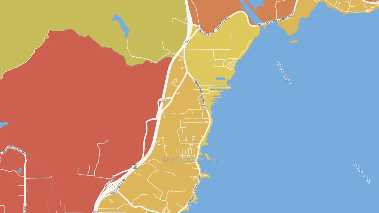 North Lakeport, CA Map of Drug-Related Crime Rates