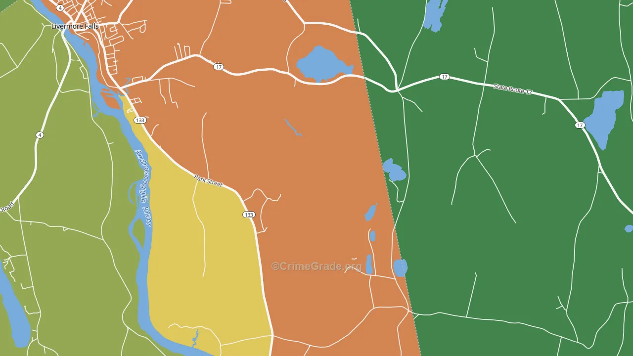 North Livermore, ME Map of Drug-Related Crime Rates