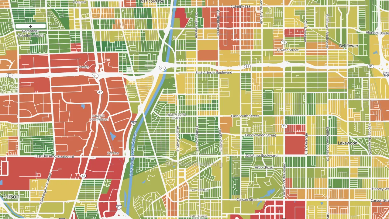 North Long Beach, Long Beach, CA Map of Drug-Related Crime Rates