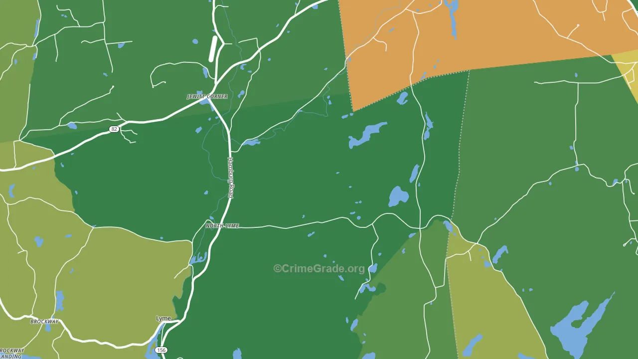 North Lyme, CT Map of Drug-Related Crime Rates