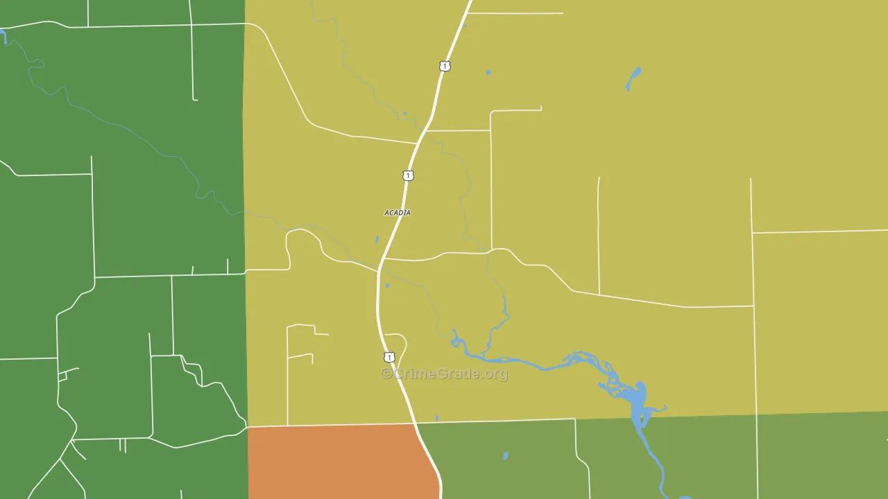 North Lyndon, ME Map of Drug-Related Crime Rates