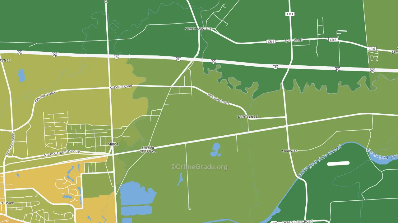 North Manlius, NY Map of Drug-Related Crime Rates