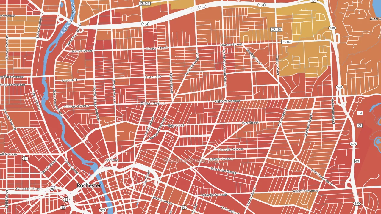 North Marketview Heights, Rochester, NY Map of Drug-Related Crime Rates