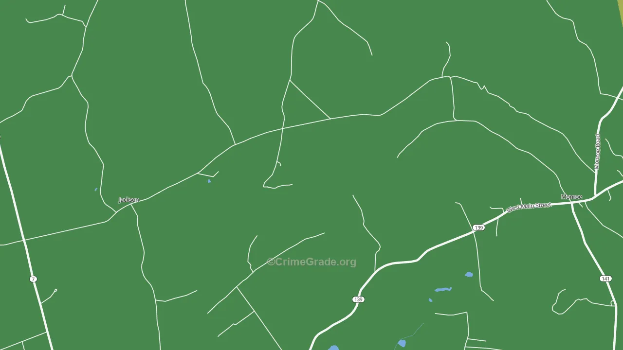 North Monroe, ME Map of Drug-Related Crime Rates