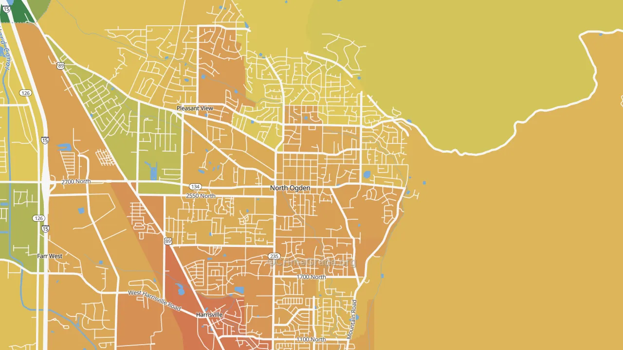 North Ogden, UT Map of Drug-Related Crime Rates