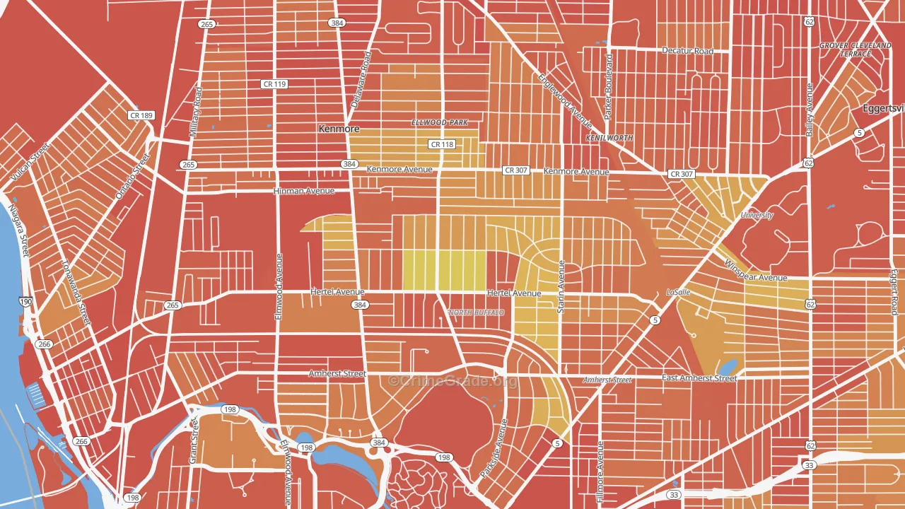 North Park, Buffalo, NY Map of Drug-Related Crime Rates