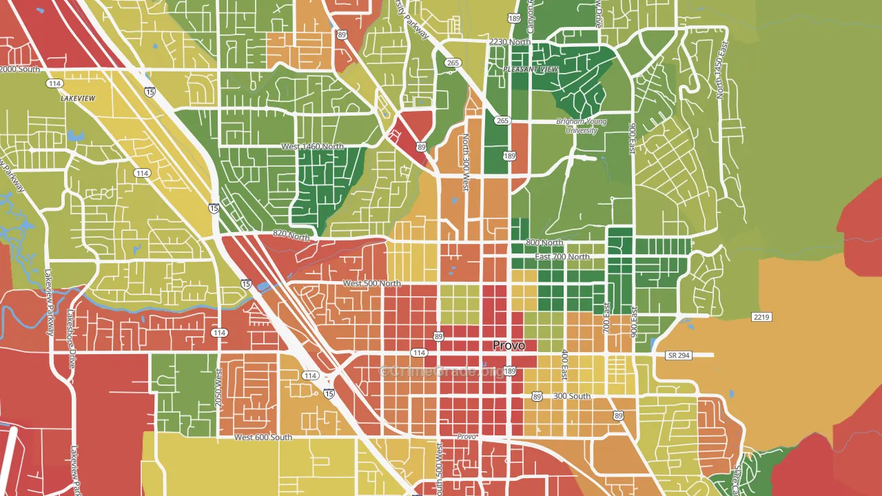 North Park, Provo, UT Map of Drug-Related Crime Rates