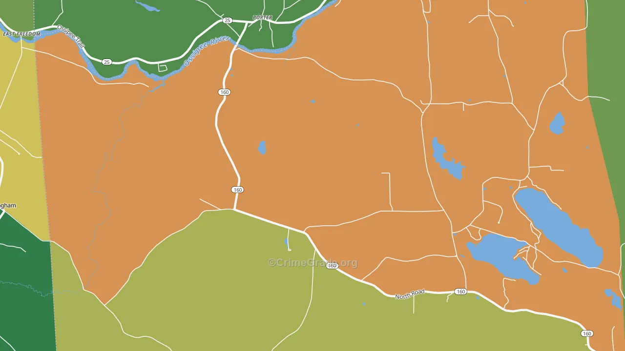 North Parsonfield, ME Map of Drug-Related Crime Rates