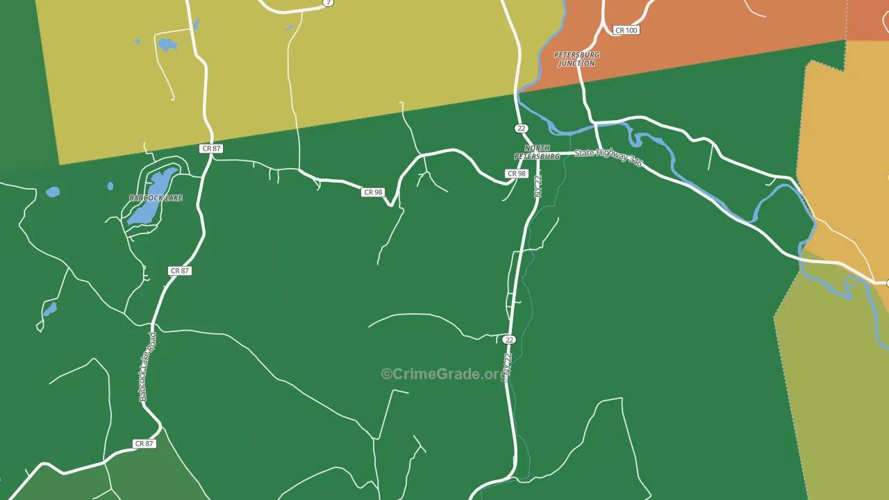 North Petersburg, NY Map of Drug-Related Crime Rates