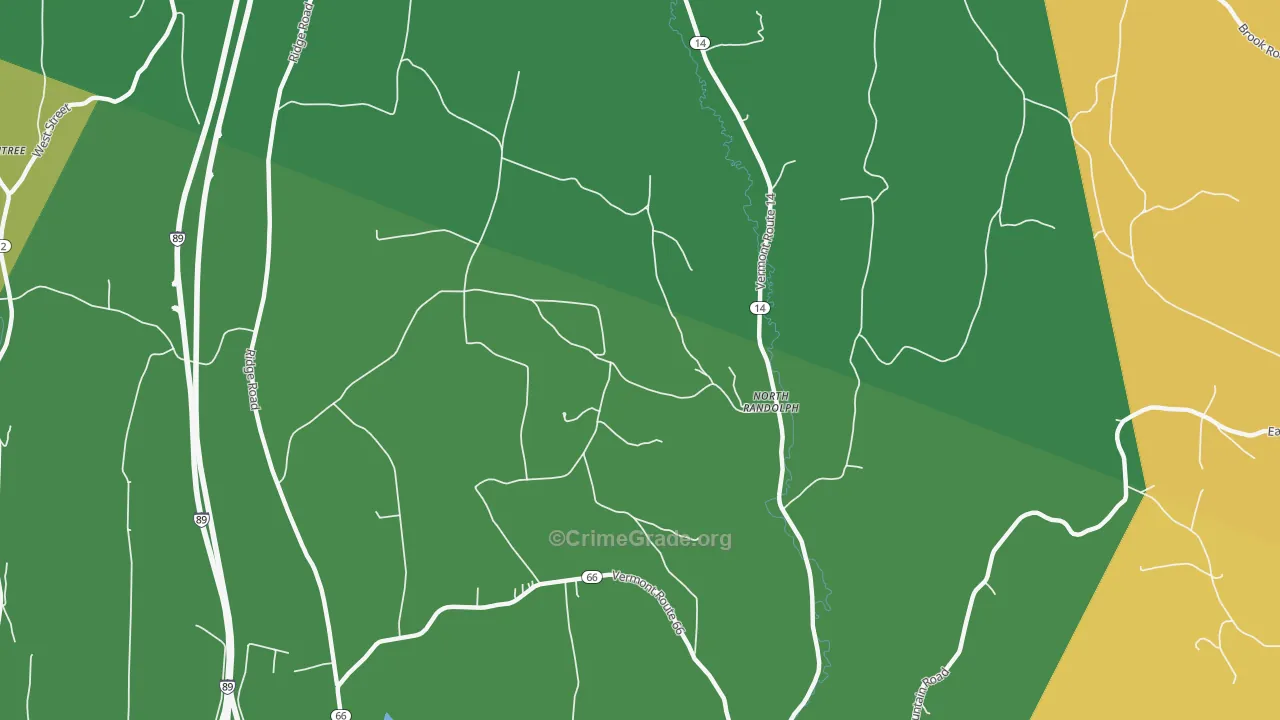 North Randolph, VT Map of Drug-Related Crime Rates