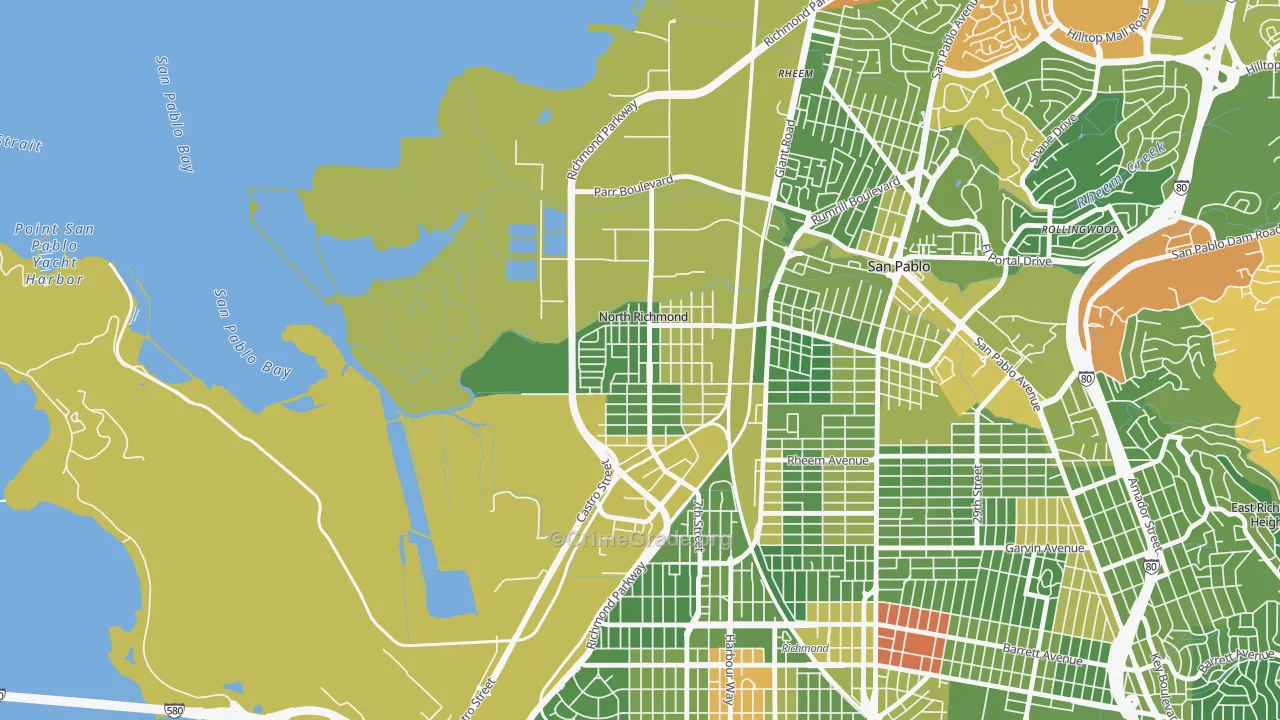 North Richmond, CA Map of Drug-Related Crime Rates