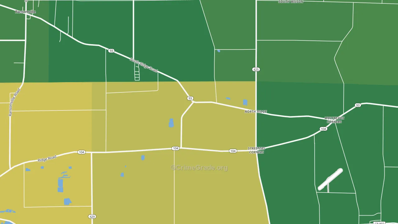 North Ridge, NY Map of Drug-Related Crime Rates