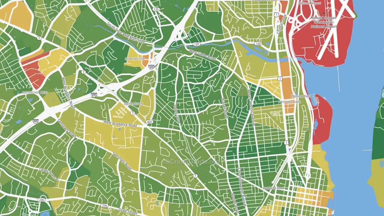 North Ridge Rosemont, Alexandria, VA Map of Drug-Related Crime Rates