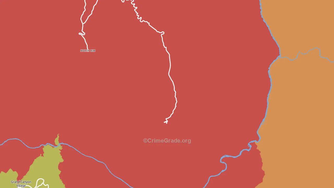North Rim, AZ Map of Drug-Related Crime Rates