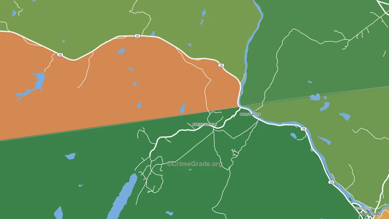 North River, NY Map of Drug-Related Crime Rates