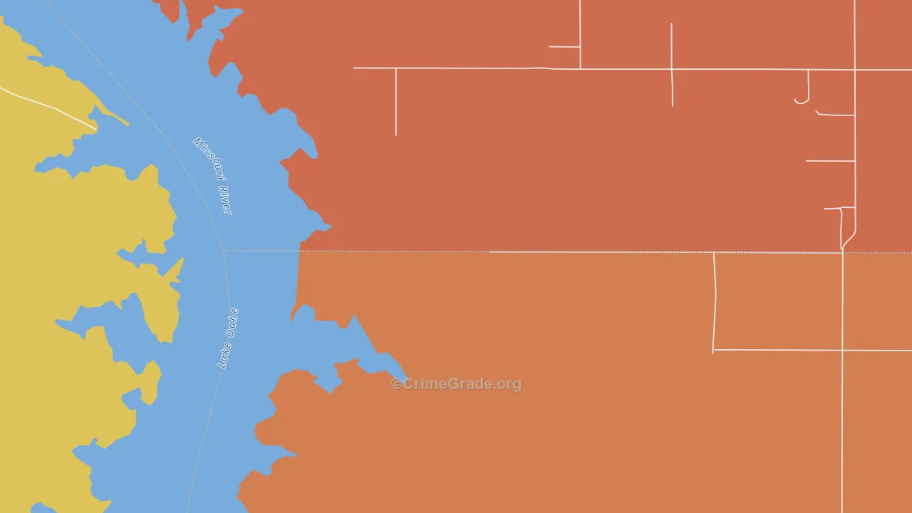 North Riverside, SD Map of Drug-Related Crime Rates