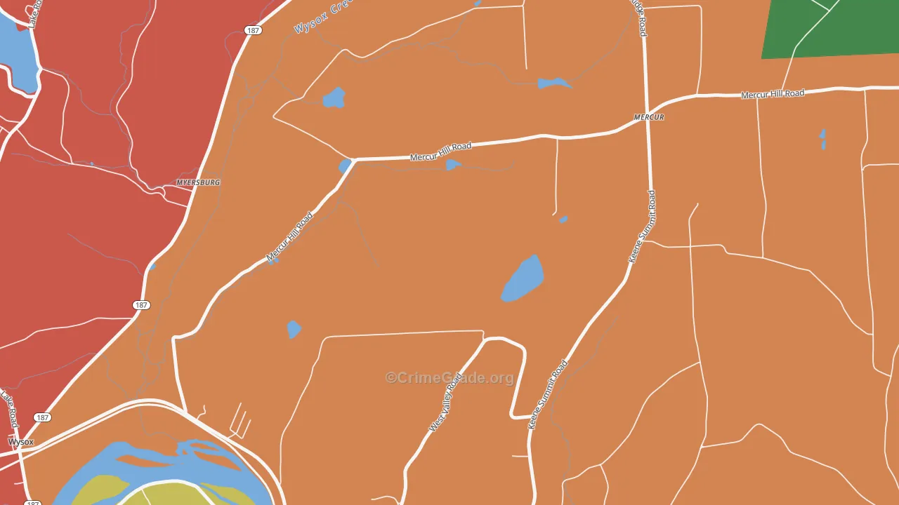 North Rome, PA Map of Drug-Related Crime Rates
