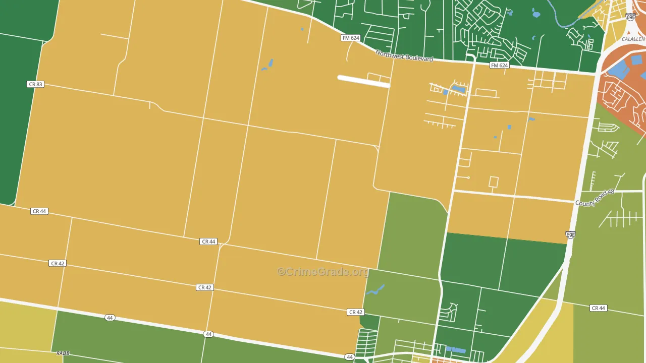 North San Pedro, TX Map of Drug-Related Crime Rates