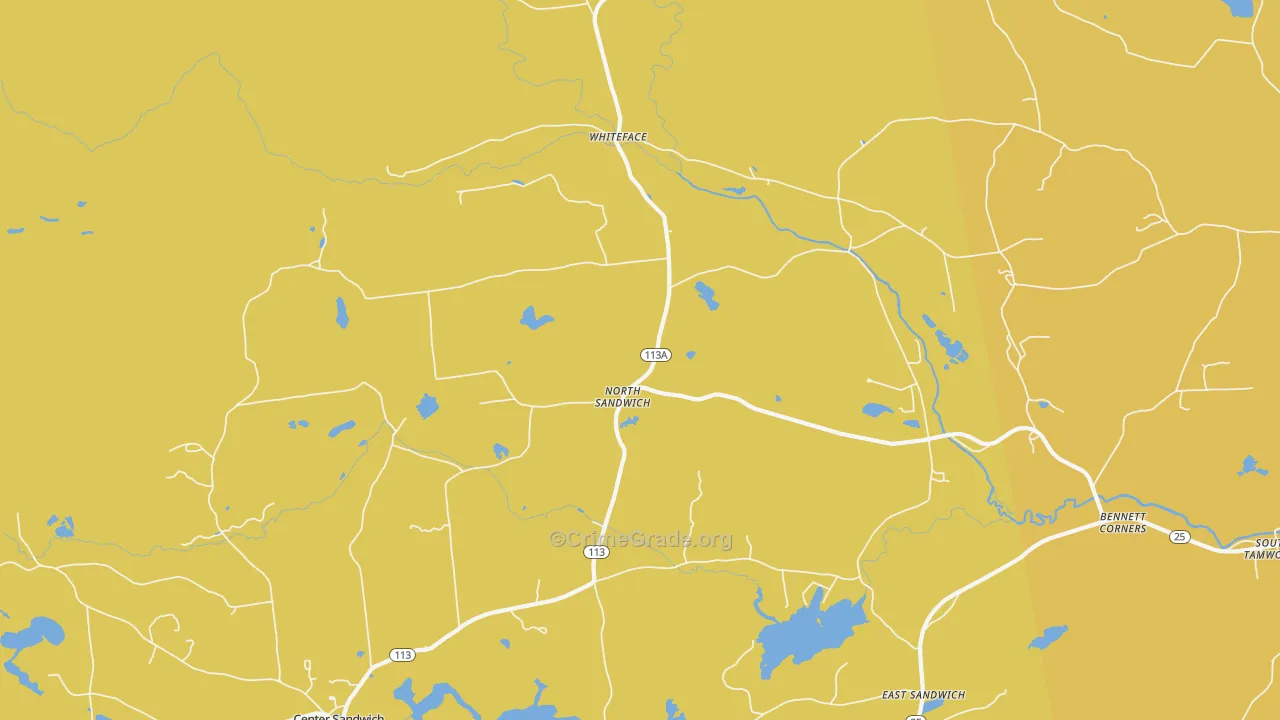 North Sandwich, NH Map of Drug-Related Crime Rates