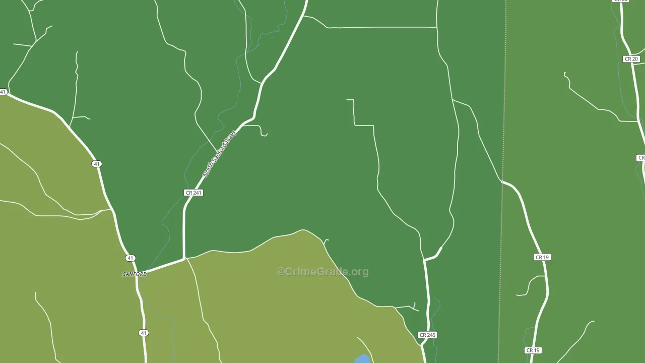 North Sanford, NY Map of Drug-Related Crime Rates